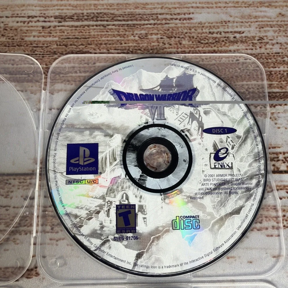 Dragon Warrior VII PS1 PlayStation 1 Game Discs Only Tested RPG Used